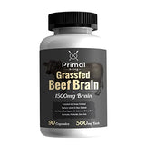 Primal Being Grassfed Beef Brain, Supports Memory, Mood, Focus, Energy, Cognitive Health - 90 Capsules, 1500mg per Serving