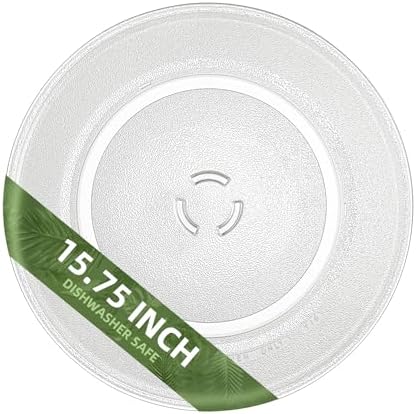 15.75" Microwave Turntable Plate Compatible with Whirlpool W11373838 W10832238 W11340343, 15-3/4 inch Replacement Microwave Glass Plate for KitchenAid 461967721091