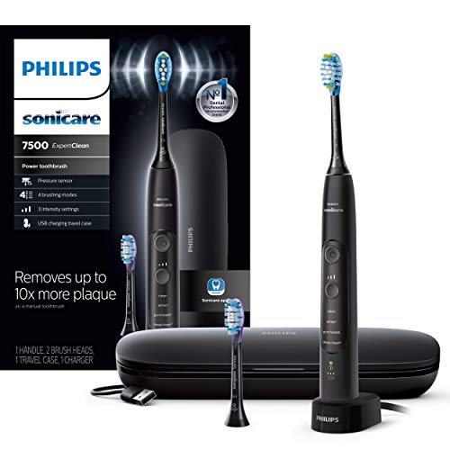 Philips Sonicare ExpertClean 7500 Black, Rechargeable electric power toothbrush, HX9690/05