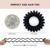 Kitsch Spiral Hair Ties for Women - Coil Hair Ties for Thick Hair, No Crease Hair Tie, Spiral Hair Ties No Damage, Hair Coils, Phone Cord Hair Ties for Thin Hair, Hair Ties Spiral, 8pc, 2pack Brunette