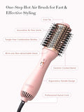 LANDOT Hot Hair Blow Dryer Brush: Upgraded Plus 2.0 Hot Air Brush - One-Step HairDryer Styler and Volumizer 4 in 1 for Drying Straightening Curling Volumizing Hair - Fight Frizz and Add Volume