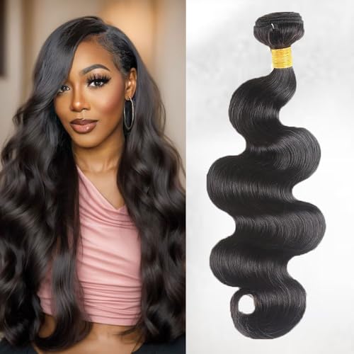 Human Hair Bundles Body Wave Bundles Human Hair 100% Brazilian Hair 12Inch Weave Bundles Human Hair Extensions Natural Black Color