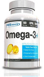 PEScience Omega 3+, 120 Soft Gels, EPA and DHA Fish Oil Supplement