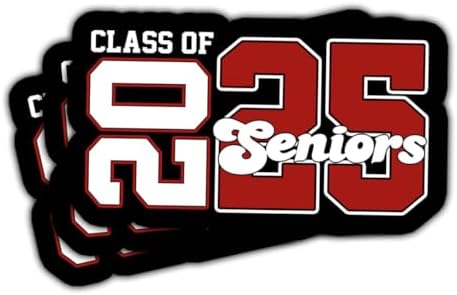 3 Pcs Class of 2025 Stickers, Class of 2025 Decorations, Graduation 2025, 2025 Senior- Stickers for Laptop Water Bottle Phone Car Window Helmet Vinyl Stickers 3 Inches (C3)
