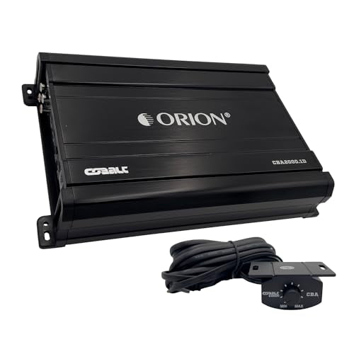 Orion Cobalt CBA2000.1D Monoblock 1-Channel Class D Amplifier for Car Subwoofer, 2000W, 2/4 Ohm Stable, Adjustable Low Pass & Subsonic Filter with Bass Boost, MOSFET Power Supply, Bass Knob Included