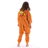 Beauty Shine Onesie Cartoon Animal Costume One Piece Pajamas Cosplay Halloween Christmas Sleepwear Jumpsuit Homewear (US, Age, 6 Years, Tigger)