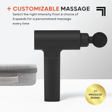 Sharper Image® Powerboost® [Amazon Exclusive] Deep Tissue Massage Gun, 5 Attachments, Quiet Motor, Ergonomic Grip, 6-Speed Lightweight Percussion Massager, Full Body Muscle Recovery & Pain Relief