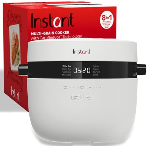 Instant Pot 20-Cup Rice Cooker, Rice and Grain Multi-Cooker with Carb Reducing Technology without Compromising Taste or Texture, From the Makers of Instant Pot, Includes 8 Cooking Presets