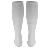 Truform Compression Socks, 15-20 mmHg Men's Cushion Foot, Knee High Over Calf Length, White, Large