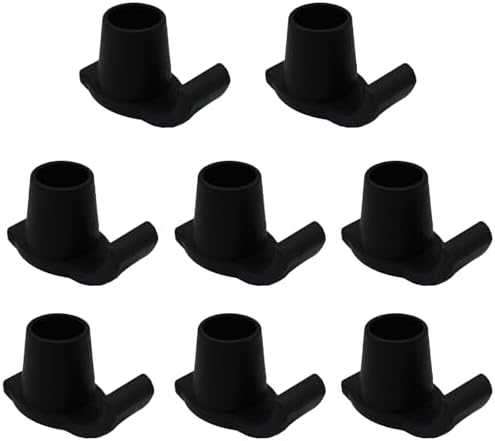 Magicorange Walker Glide Skis, 8 Pcs Universal Fit Walker ski Glides,Easy to Use Rubber Walker Glides,Walker Feet Replacement (Black)