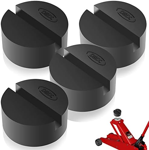 DEDC Floor Jack Pad Universal Jack Stand Rubber Pinch Protector Car Adapter 4 Packs, Oil Change Mush Haves, Change Tire Repair Tires Oil Must Have, for Car SUV Truck Pickup Sedan MPV Wagon