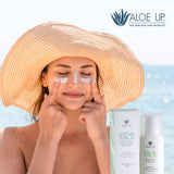 Aloe Up For the Face Daily Moisturizer with SPF 25 Sunscreen - Alcohol-Free Broad Spectrum Facial Lotion With Aloe Vera Gel - Dries Fast - Reef Friendly - For All Skin Types - Fragrance-Free - 1.7 Oz