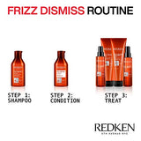 Redken Frizz Dismiss Rebel Tame Leave-In Cream, Heat Protection to 450°F, Controls Frizz & Humidity, Smooths Hair, Sulfate Free, 8.05oz