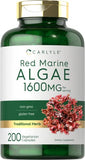 Carlyle Red Marine Algae 1600mg | 200 Capsules | Vegetarian Supplement | Non-GMO, Gluten Free