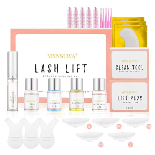 Ecofan Lash Lift Kit, Perming Curling Lifting Eyelash Perm Kit | Professional Semi Permanent for Salon Includes Eye Shields, Pads and Accessories