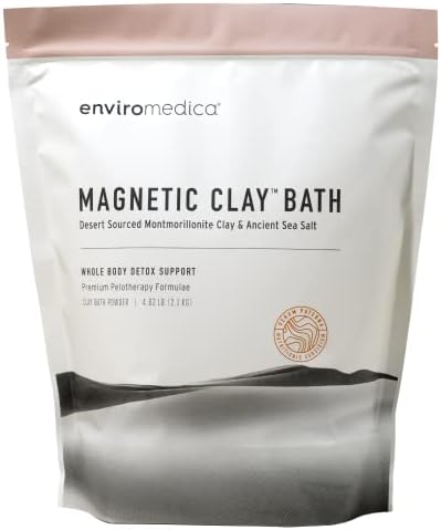 Magnetic Bentonite Clay Detox Bath – Sodium & Calcium Bentonite, & Himalayan Salt – Healing Clay to Remove Environmental Toxins for a Whole Body Detox – Health & Beauty Clay by Enviromedica