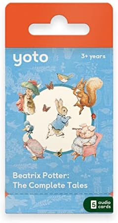 Yoto Beatrix Potter: The Complete Tales – 5 Kids Audio Cards for Use with Player & Mini All-in-1 Audio Device, Educational Screen-Free Listening with Fun Playtime Bedtime Travel Stories, Ages 3+