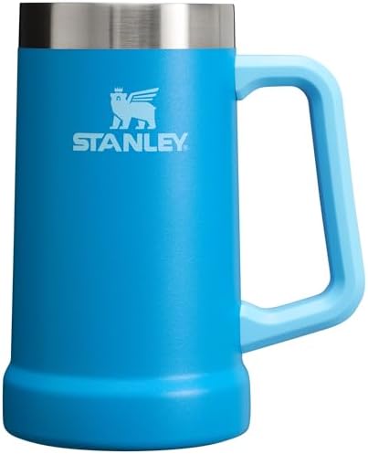 Stanley Stay-Chill Beer Stein 24 oz | Heavy Duty Big Grip Handle | Beer Tumbler Drink Cup, Holds 2 Cans | Insulated Stainless Steel Party Mug | BPA-Free