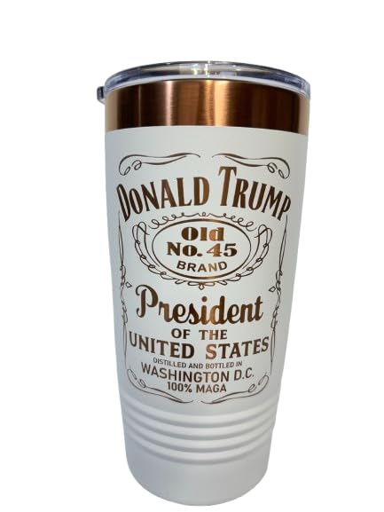 UNVAXXED & Over Taxed ™, Unvaccinated Over Taxed Hat (White Gold Trump Tumbler)