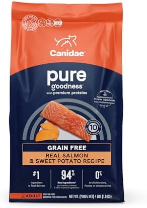 Canidae Pure Real Salmon & Sweet Potato Recipe Adult Dry Dog 4 LB (packaging may vary)
