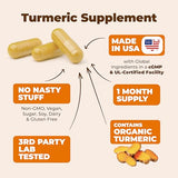 Organic Turmeric Curcumin Supplement with Boswellia Serrata - Joint Support Formula