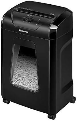 Fellowes Powershred 12 Sheet Cross-Cut Paper Home Office Paper Shredder, 19.50" H x 9.69" W x 13.44" D
