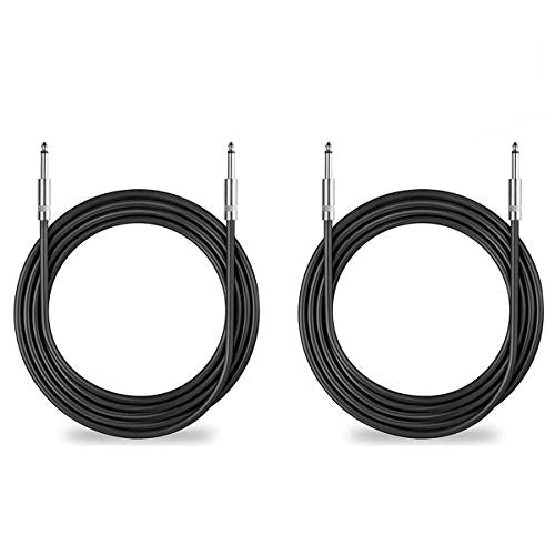 2Pack 100 ft 1/4" to 1/4" Speaker Cables, True 12AWG Patch Cords, 1/4 Male Inch DJ/PA Audio Speaker Cable 12 Gauge Wire.
