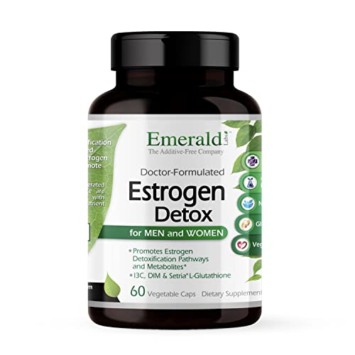 EMERALD LABS Estrogen Detox - Supports Hormone Balance for Women & Men* - Includes I3C, DIM & Setria L-Glutathione - Vegan, Gluten-Free - 60 Vegetable Capsules (30-Day Supply)