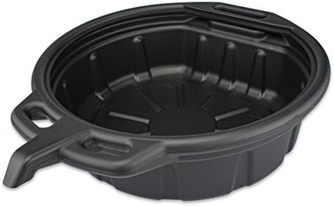 NEIKO 20762A Oil Drain Pan | Black Plastic Anti Splash | Motor Oil Drip Catcher Pan | 2 Gallon (8L) Capacity