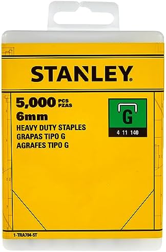 Stanley 1-TRA704-5T Type G Staples (5000 piece), Silver