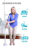 Stander Wonder Pole, Security Pole and Curve Grab Bar, Tension Mounted Floor to Ceiling Transfer Pole for Seniors, Elderly Adults, Bathroom Safety Assist and Stability Rail, White