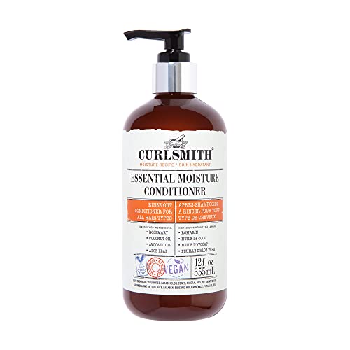CURLSMITH - Essential Moisture Conditioner, Lightweight Frizz Control for Wavy, Curly and Coily Hair, Vegan