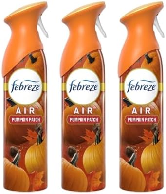 Febreze Air Effects Limited Edition Odor-Fighting Air Freshener, Pumpkin Patch, 8.8 OZ - pack of 3 (Pumpkin Patch), Orange