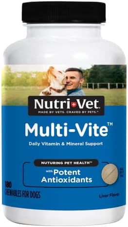 Nutri-Vet Multi-Vite Chewables for Adult Dogs | Formulated with Vitamins & Minerals to Support Balanced Diet | 180 Count