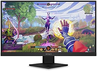 OMEN 25i Gaming Monitor, 1080p IPS FHD Display 165Hz with 1ms VESA HDR 400, NVIDIA G-SYNC Compatible, AMD FreeSync Premium Pro, VESA Mounting, Console Compatible, Eyesafe Screen (Renewed), Black
