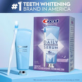 CREST Whitening Emulsions Leave-On Teeth Whitening Gel Kit + Overnight Freshness with Wand Applicator and Stand, Apply & Sleep, 0.88 Oz