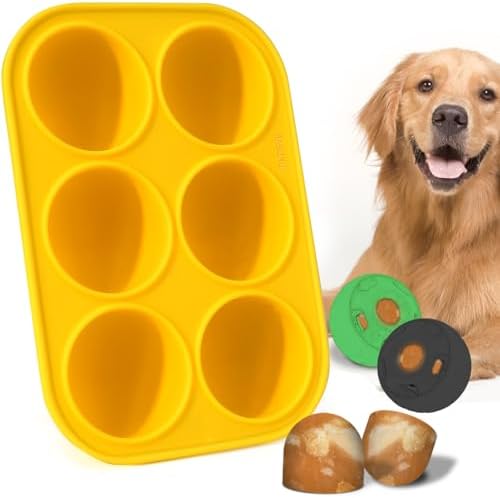 BABORUI 6 Cavities Dog Treat Molds for Woof Pupsicle & Power Chewer Pupsicle XLarge 75lbs Up, Reusable Frozen Dog Treat Molds Silicone for Making Ice Popsicle Snacks (XL)