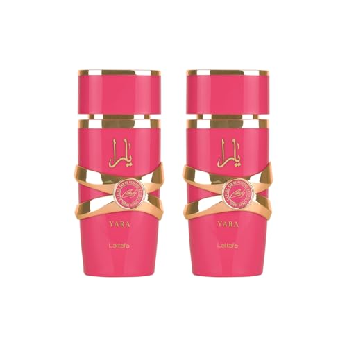 Lattafa Yara Candy for Women Eau de Parfum Spray, 3.4 Ounce (PACK OF 2)