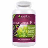 TruNature Resveratrol Plus, 250 Milligram Standardized Trans-Resveratrol 140 Vegetarian Capsules