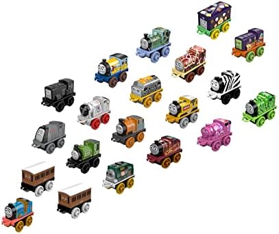 Thomas & Friends Toy Trains MINIS 20 Pack of Miniature Push-Along Engines & Railway Vehicles for Pretend Play Preschool Kids Ages 3+ Years (Amazon Exclusive)