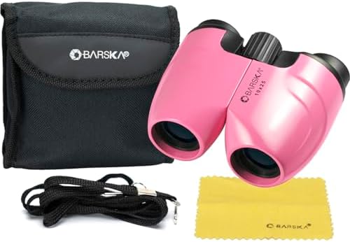 BARSKA 10x25 Pink Porro Binoculars