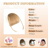 NAYOO Bangs Hair Clip in Bangs 100% Real Human Hair Extensions Wispy Bangs Clip on Air Bangs for Women Hairpieces Curved Bangs