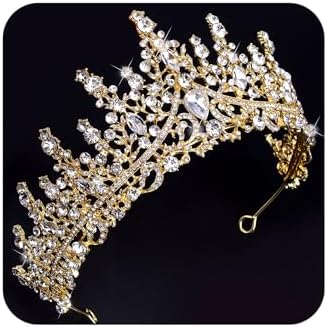 COCIDE Silver Tiara and Crown for Women Crystal Queen Crowns Rhinestone Princess Tiaras for Girl Bride Wedding Hair Accessories for Bridal Birthday Party Prom Halloween Cos-play Costume Christmas