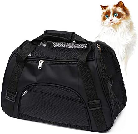 Pet Carrier Soft-Sided Carriers for Cat Carriers Dog Carrier for Small Medium Cats Dogs Puppies Pet Carrier Airline Approved up to 15 Lbs Cat Dog Pet Travel Carrier (Small, Black)