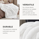 Bedsure Soft White King Size Blanket for Bed, Fluffy Fuzzy Large King Blanket for Winter, Cozy Plush Sherpa Fleece Faux Fur Blanket, Thick Warm Christmas Blanket Gifts for Women, Men, 108x90