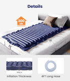 VOCIC Alternating Air Pressure Mattress Pad, Bed Sore Prevention Solution Mattress Topper with 6-setting Adjustable Pump, Waterproof Pressure Relief Ulcer Cushion Pad for Hospital Beds and Home Use