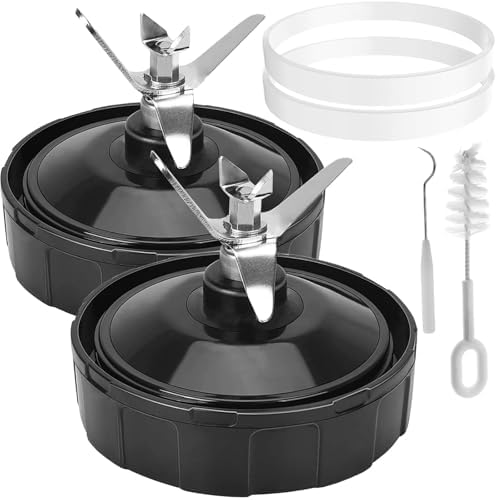 2 Packs Ninja Blender Replacement Parts, 7 Fins Ninja Blender Blade Replacement Compatible with BL480-30 BL482-30 BL490-30 BL640-30 BL642-30 BL682-30 BN401 BN751 BN801 BL2012 NN102