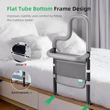 Xentrawave Dual-Bar Bed Rail for Elderly Adults Safety with Storage Pocket, Adjustable Bed Assist Rail for Seniors for Easily Getting in & Out of Bed, Bed Rails Fits King, Queen, Full, Twin Bed