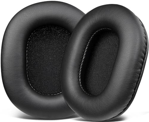 SOULWIT Earpads Replacement for Sony MDR-7506 MDR-V6 MDR-V7 MDR-CD900ST Monitor Headphones, Ear Pads Cushions with Softer High-Density Foam - 7506 PL Black
