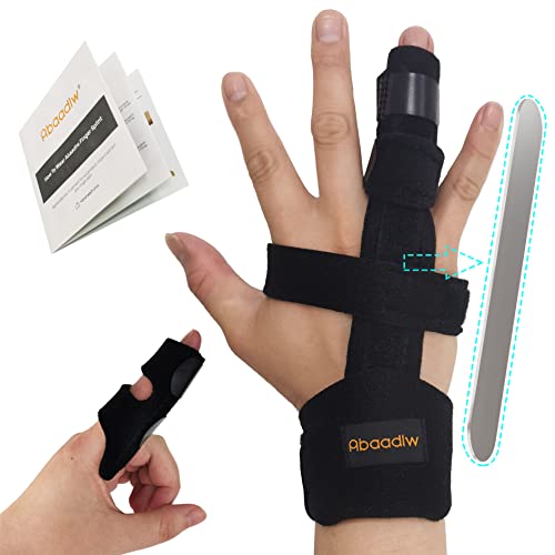 Abaadlw Trigger Finger Splint 2 Pcs, Adjustable Index Finger Splint, Finger Splint Middle Finger, Ring Finger Splint, Pinky Finger Splint,Hand Brace